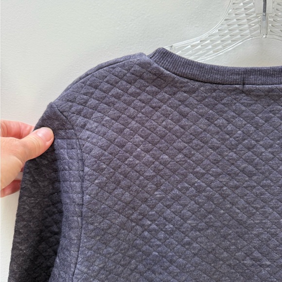 NWT Marine Layer Navy Blue Crewneck Sweatshirt with Quilted Texture in Size L - Picture 3 of 8